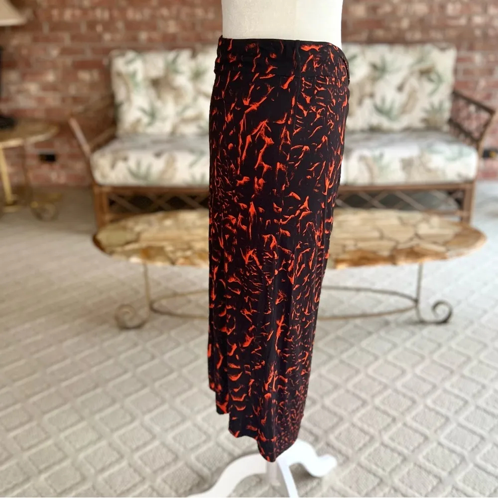 Helmut Lang Strata Skirt Twist Knot Asymmetrical Drape Black Midi M High Waist - Image 12