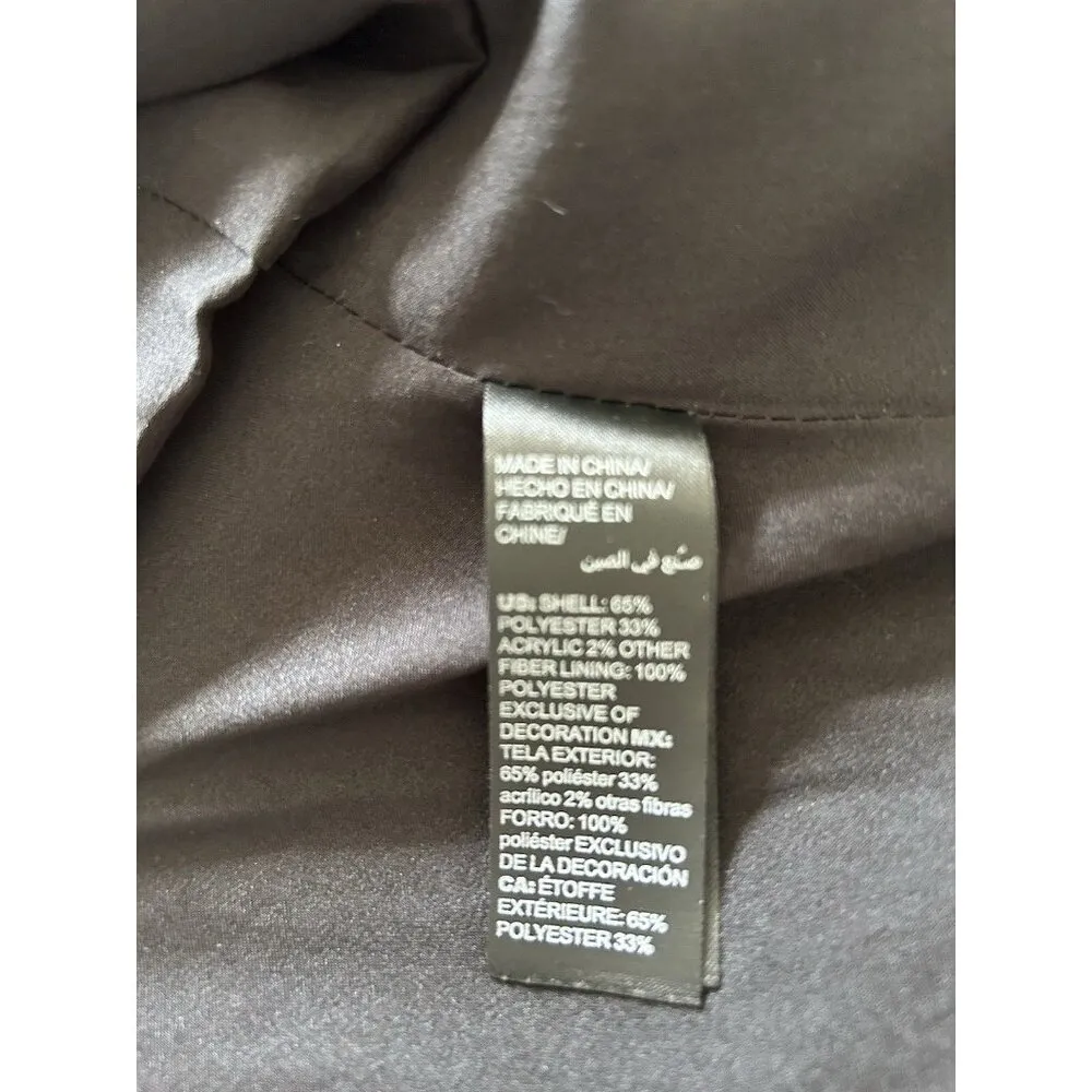 ENDLESS ROSE Womens Tweed Single Breasted Blazer Jacket White Size S - Image 11