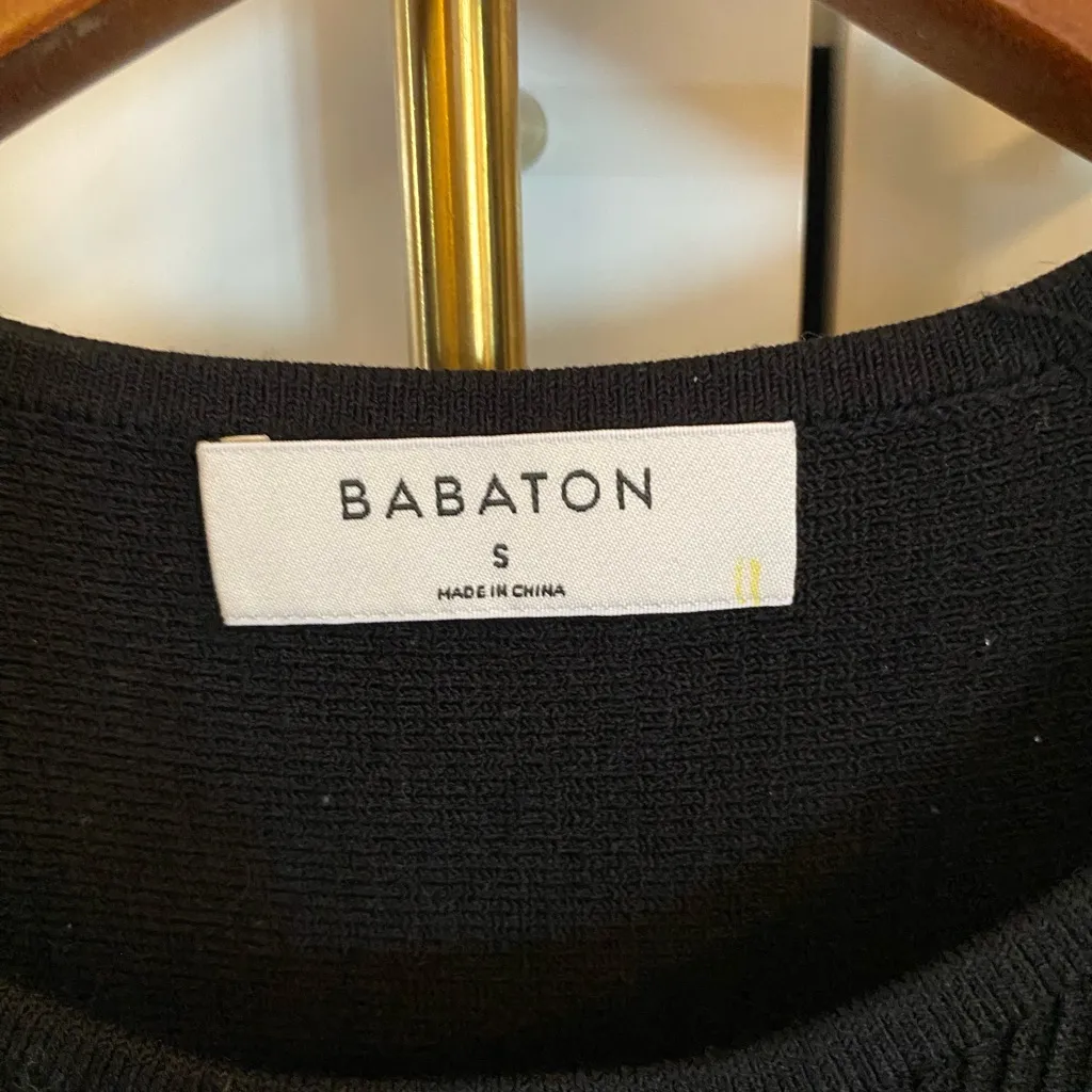 Aritzia Babaton Black Ribbed Sculpt Knit Racer Back Dress classic minimalist - Image 13