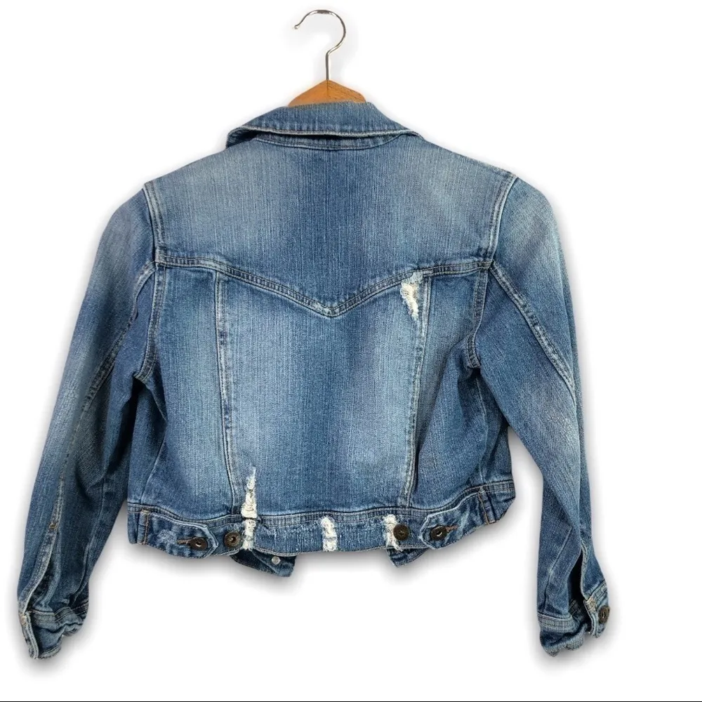 BONGO - Crop Denim Jacket  w/ Distressing - M - Image 2