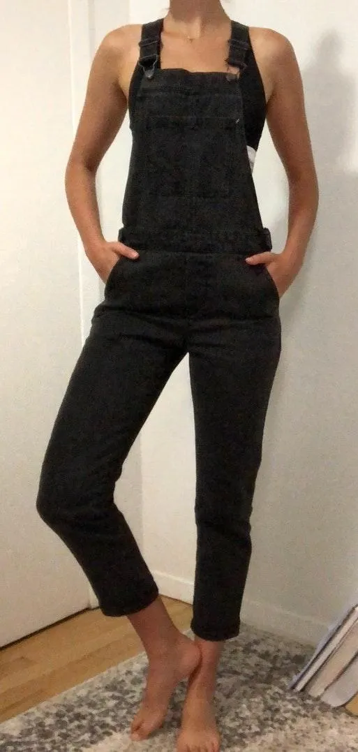 Black Slim Leg Overalls - Image 2
