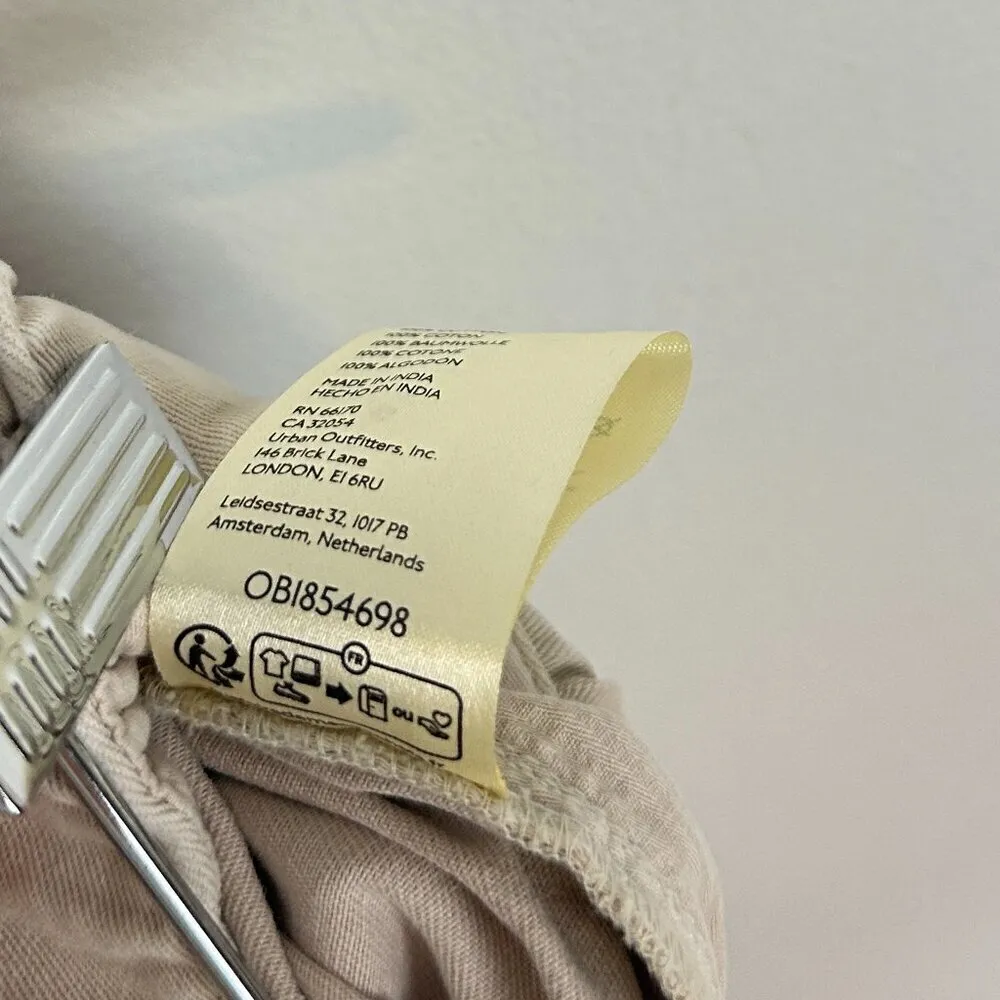 FREE PEOPLE After Love Roll Cuff Wide Leg Pants in Sandshell Size Medium - Image 10