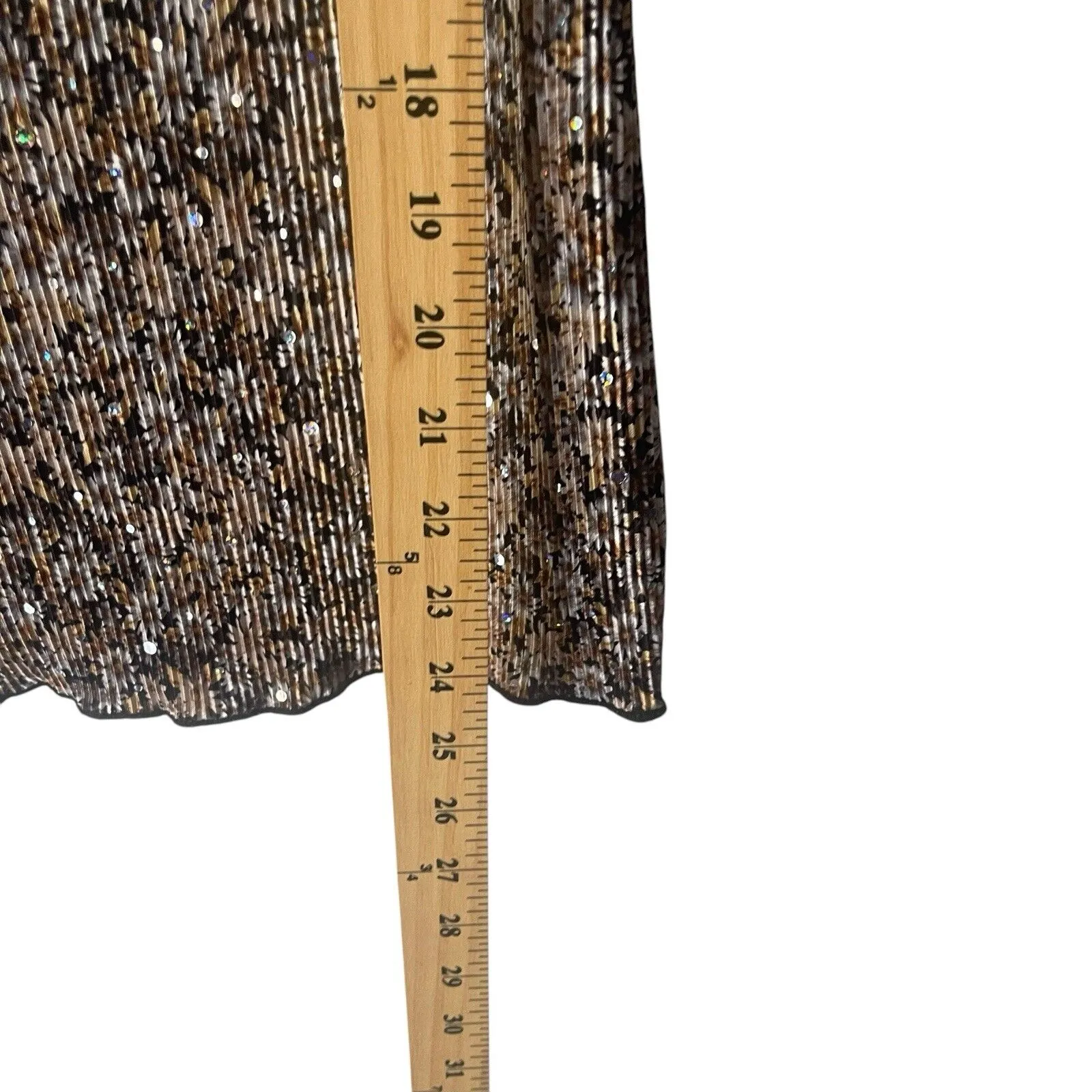 Brittney Black Y2k Women's Size Large Floral Daisy Sparkle Ruffle‎ Babydoll Top - Image 9