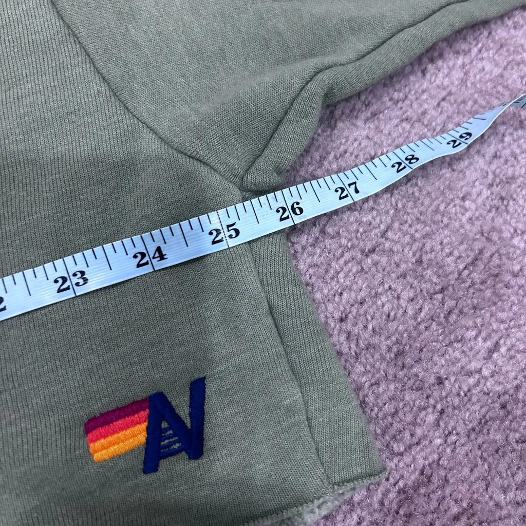 Aviator Nation Venice Surfer Set Crop Crewneck Sweatshirt  Sweatpants Faded Army - Image 8