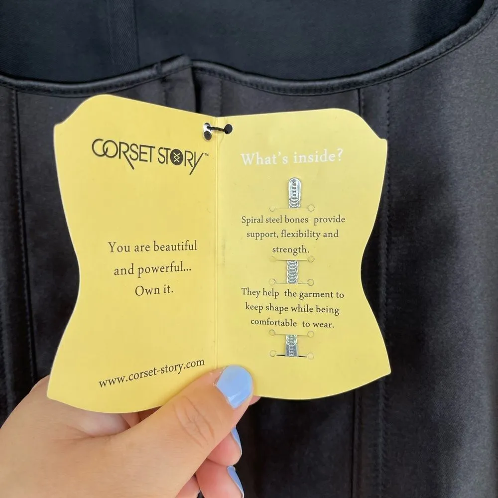 Corset Story | Black High Back Underbust Corset with Straps size 22UK /18US Black - Image 13