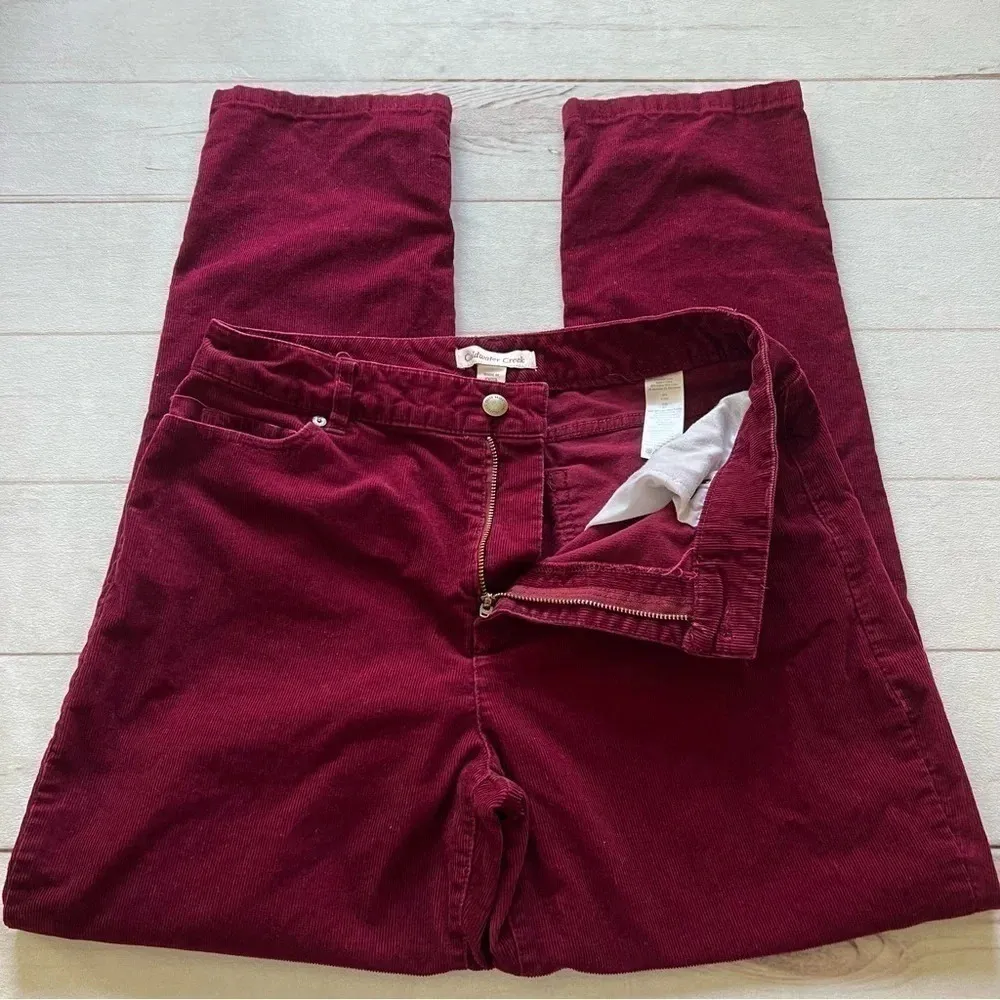 Coldwater Creek Womens burgundy red corduroy pants Size 8 - Image 2