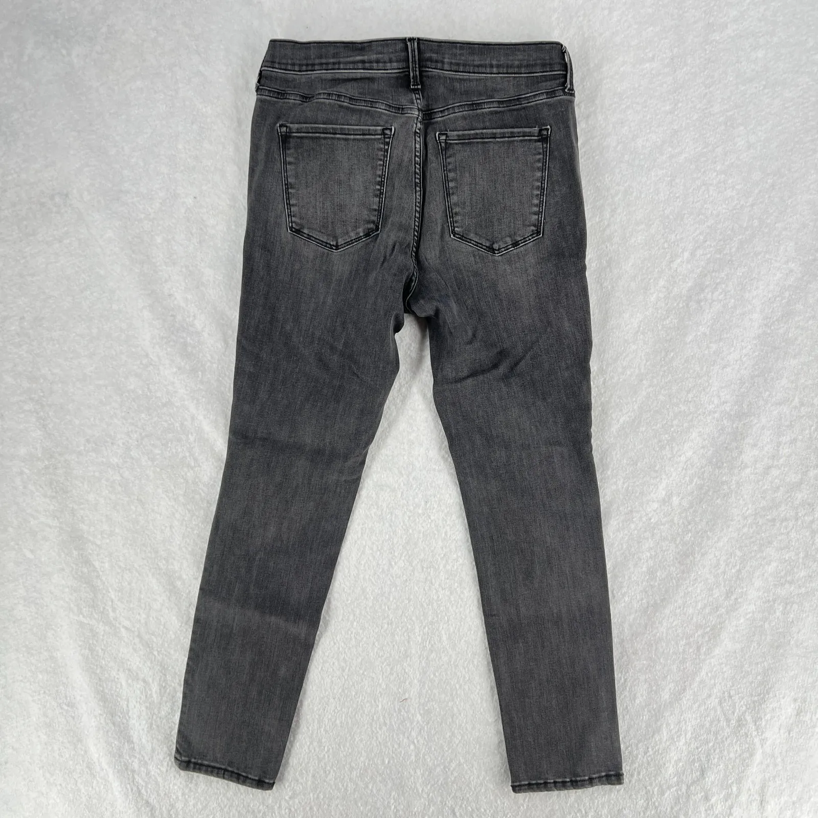 Gap Mid Rise True Skinny Jeans Womens 30S Gray Medium Wash Denim Cotton Stretch - Image 6