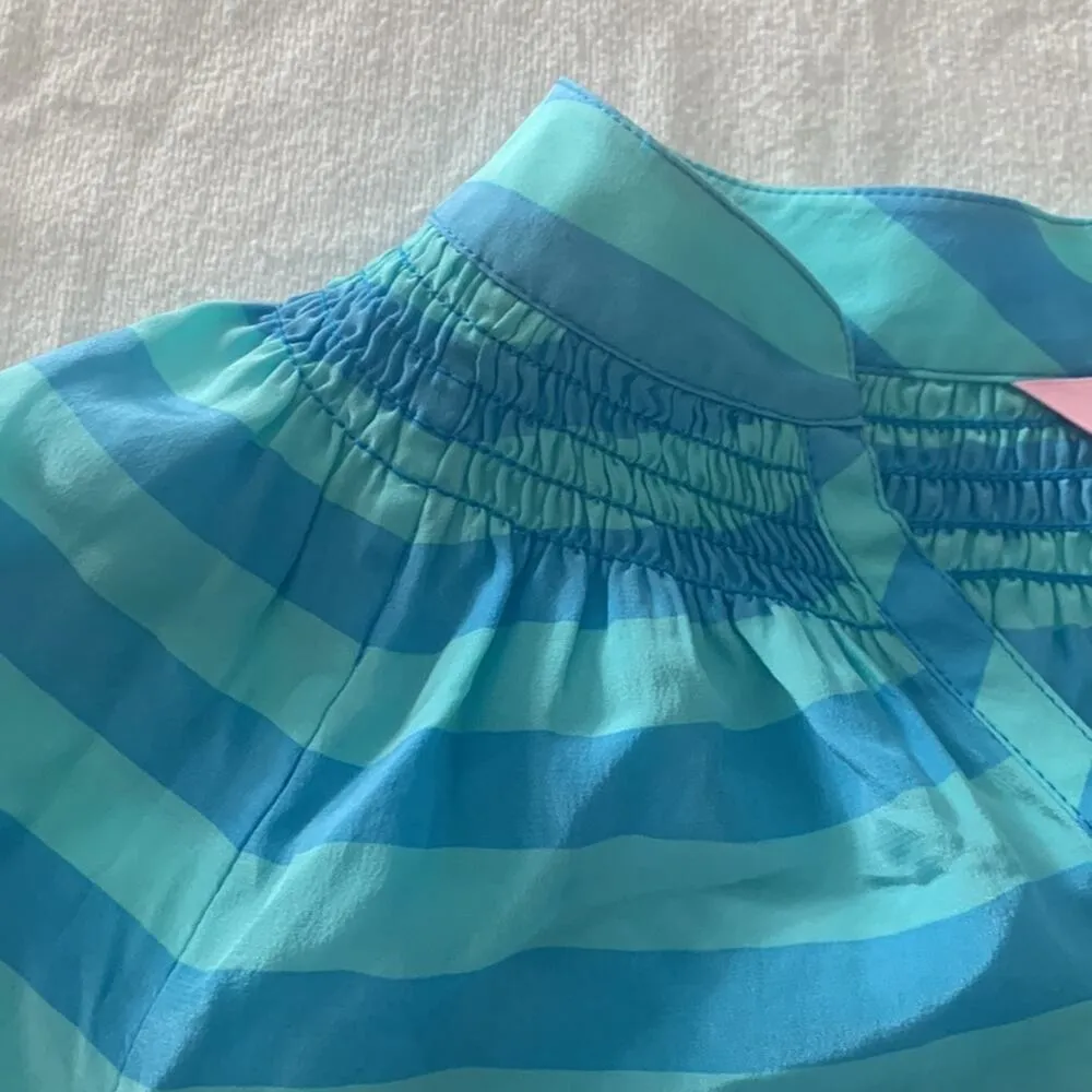 Lilly Pulitzer womens xs silk elsa top stripe blue coastal prep cute - Image 6