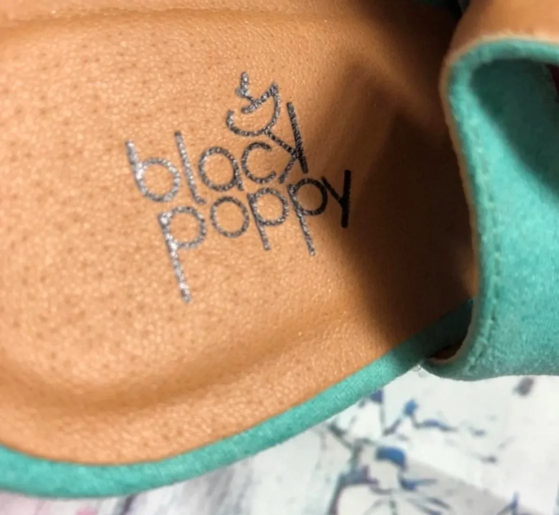 brand teal/aqua suede wedges - Image 9