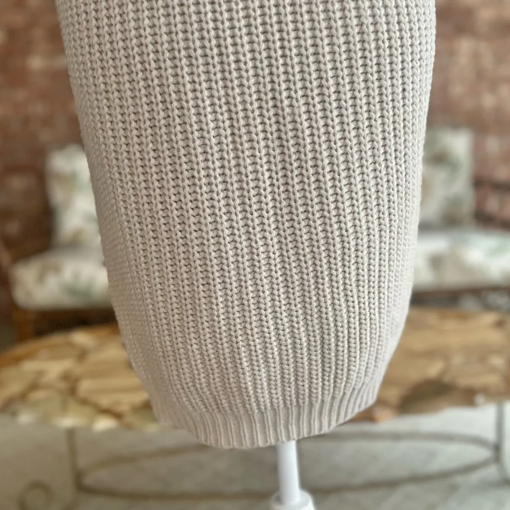 Jessica Simpson Cardigan Faux Fur Trim Knit Duster Open Front Beige XL Chic Vest - Image 9