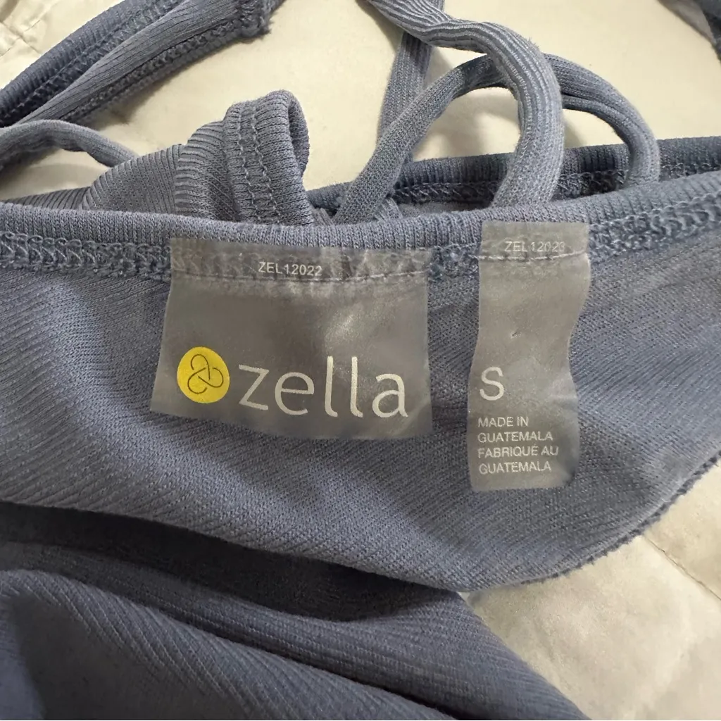 Zella Criss Cross Open Back Tank Top Navy Blue Women’s Size Small Loose Fit - Image 6