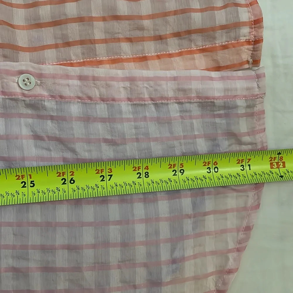 English Factory Pastel Striped Colorblock Button Up Shirt Womens Size Small - Image 8