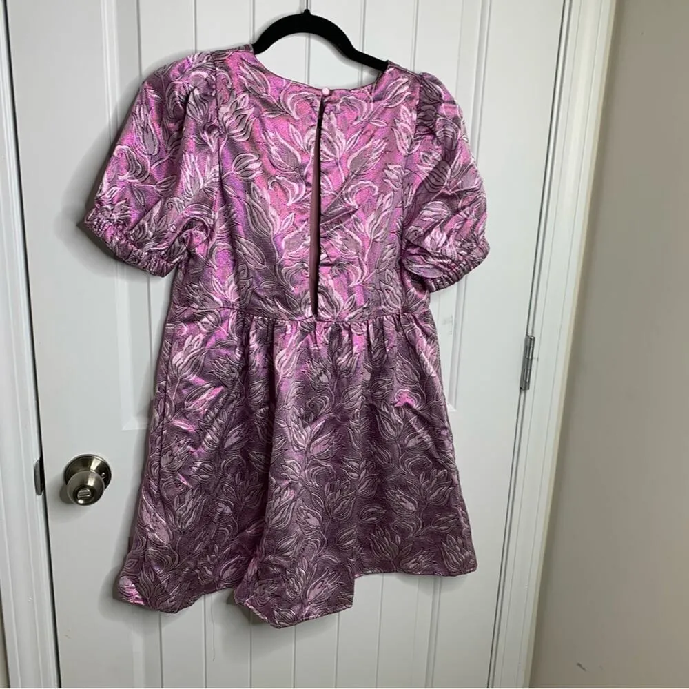 Urban Outfitters purple jacquard parties remnants Corah Mini dress renewal small - Image 3