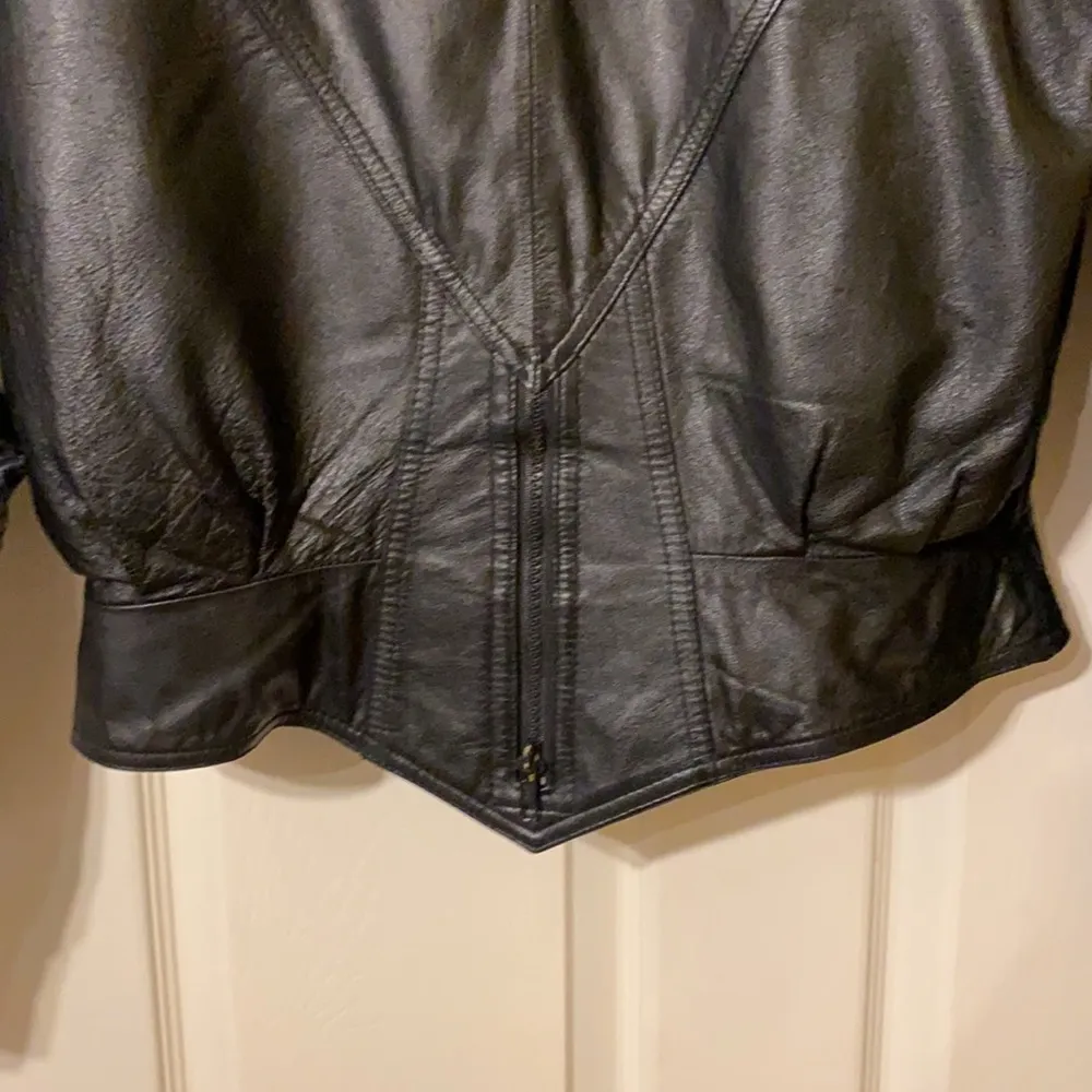 wilson's leather Vintage 90s  Thinsulate black leather moto jacket, size medium - Image 11