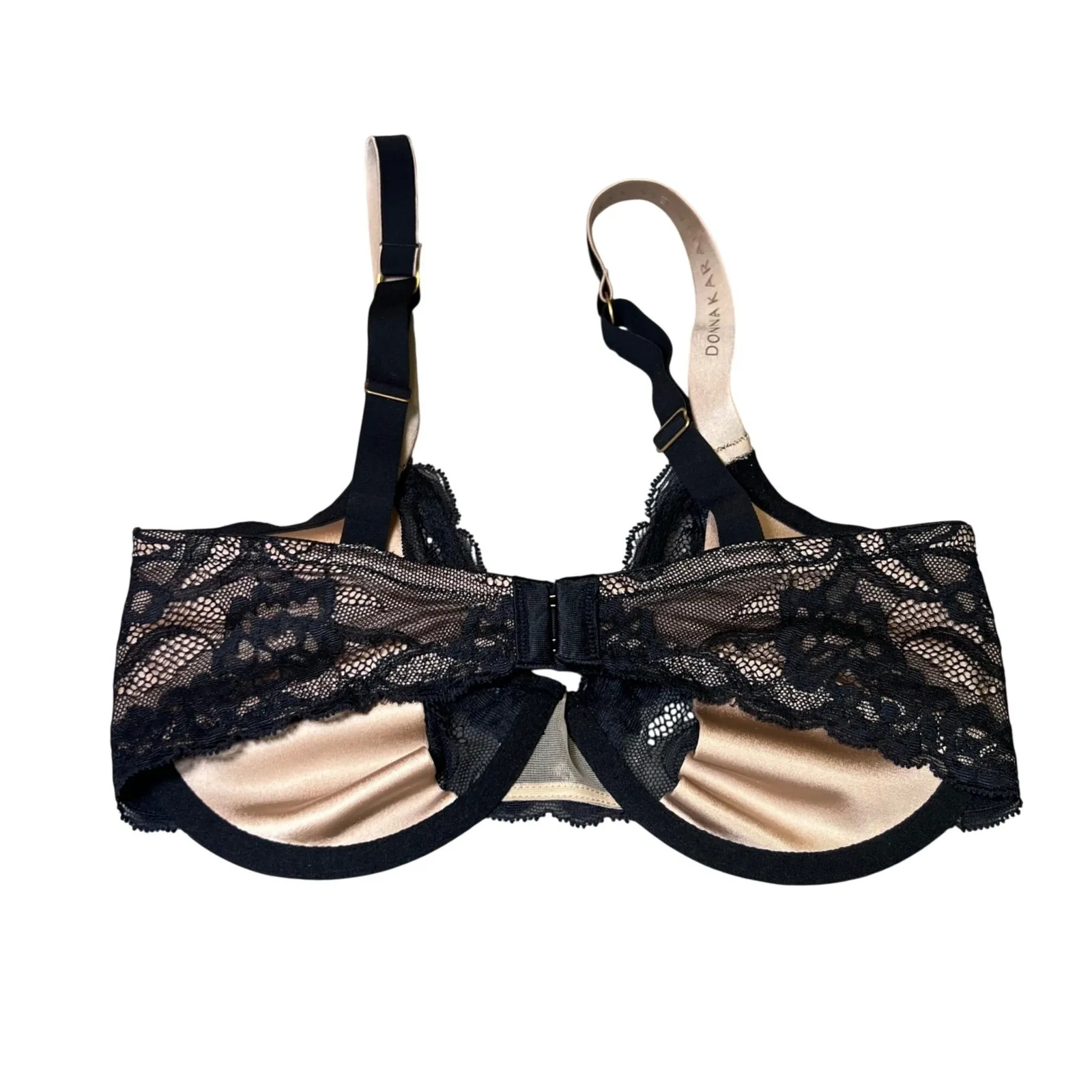 Donna Karan Lace Balconette Bra Womens 32DD Black Intimates Lingerie Sexy Size undefined - Image 2