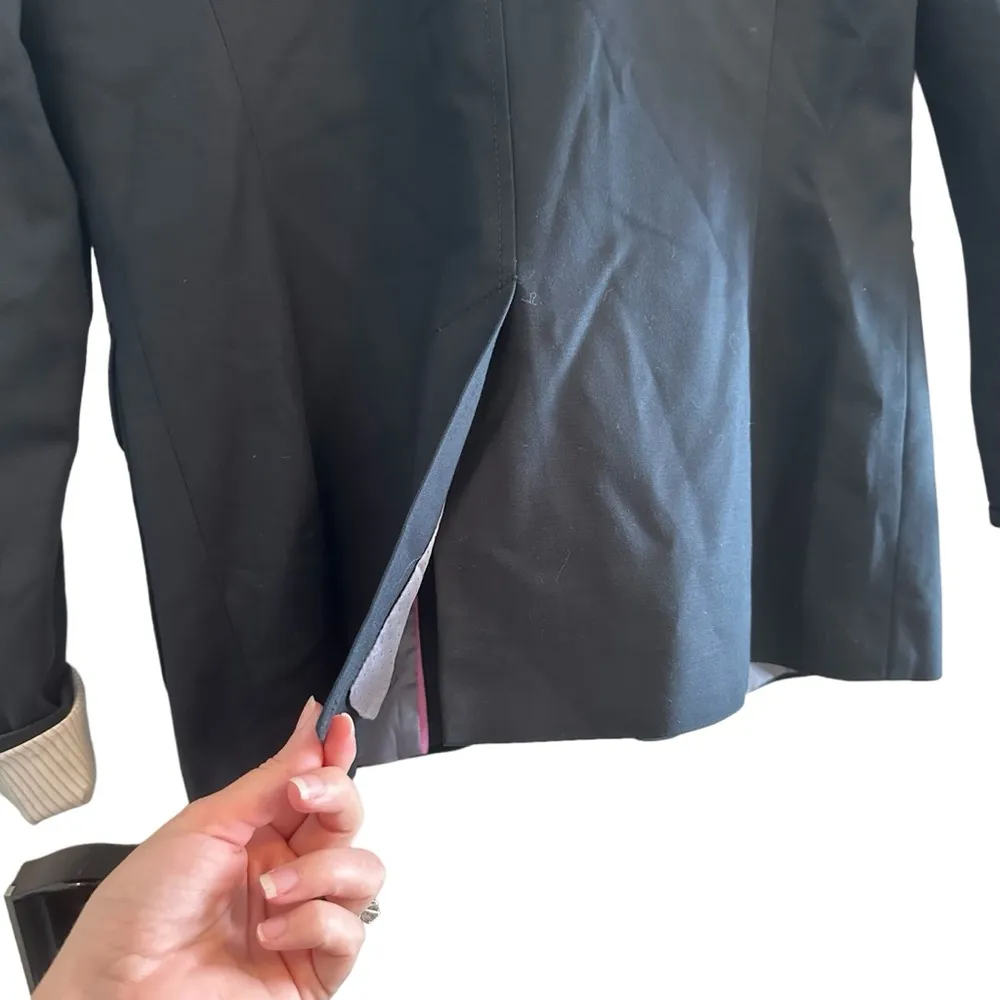 Banana Republic Stretch Black Button Front Cuffed Sleeve Blazer // size 6 - Image 7