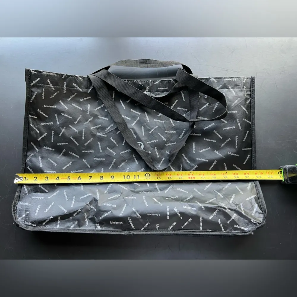 COPY -  Reusable Shopping Gift Bag Yoga Tote 21"x14"  Black - Image 3