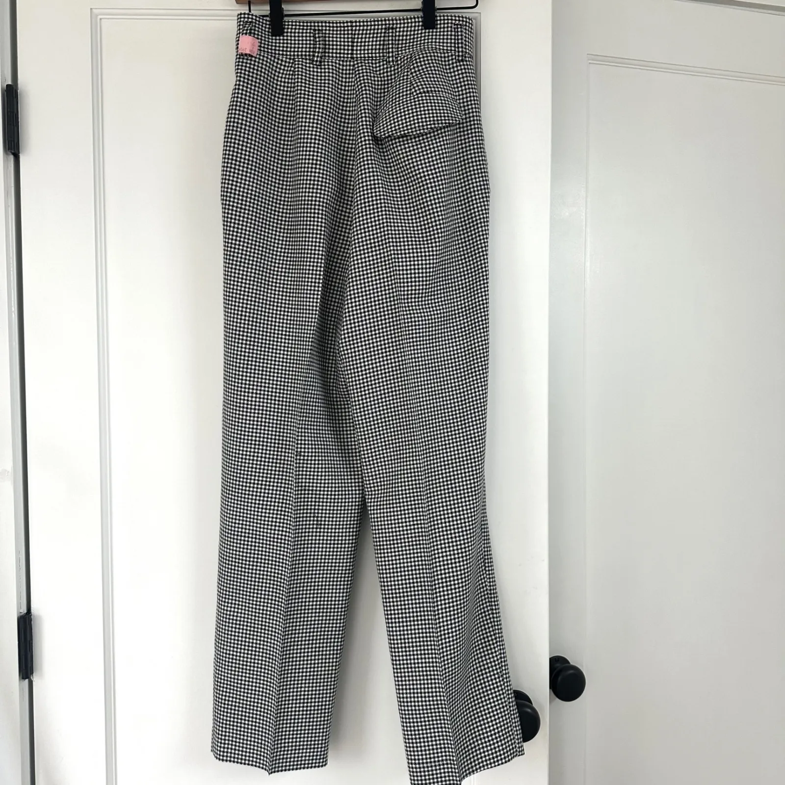 Autograph American Vintage Houndstooth Pleated High Rise Trousers Pants Women 4 Black Size undefined - Image 5