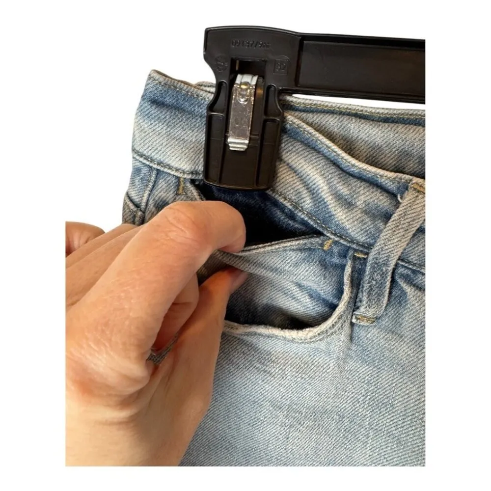 Frame‎ Jeans Women 24 Blue Hemp Blend Bathe Chew Le High Straight Chewed Hem - Image 6