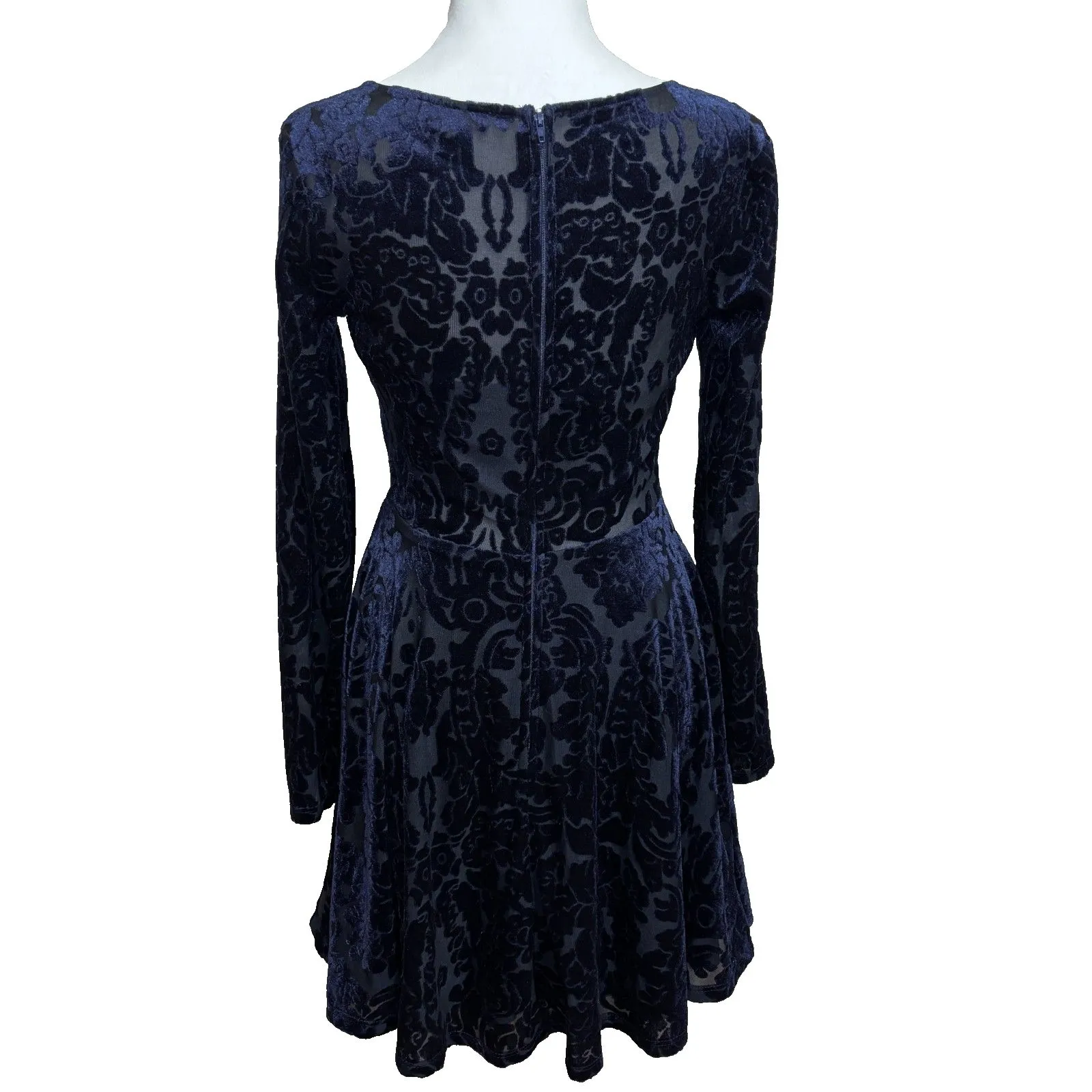 City Triangles Velvet Burnout Skater Dress Juniors SZ 3 Whimsigoth Fairy Witchy - Image 5