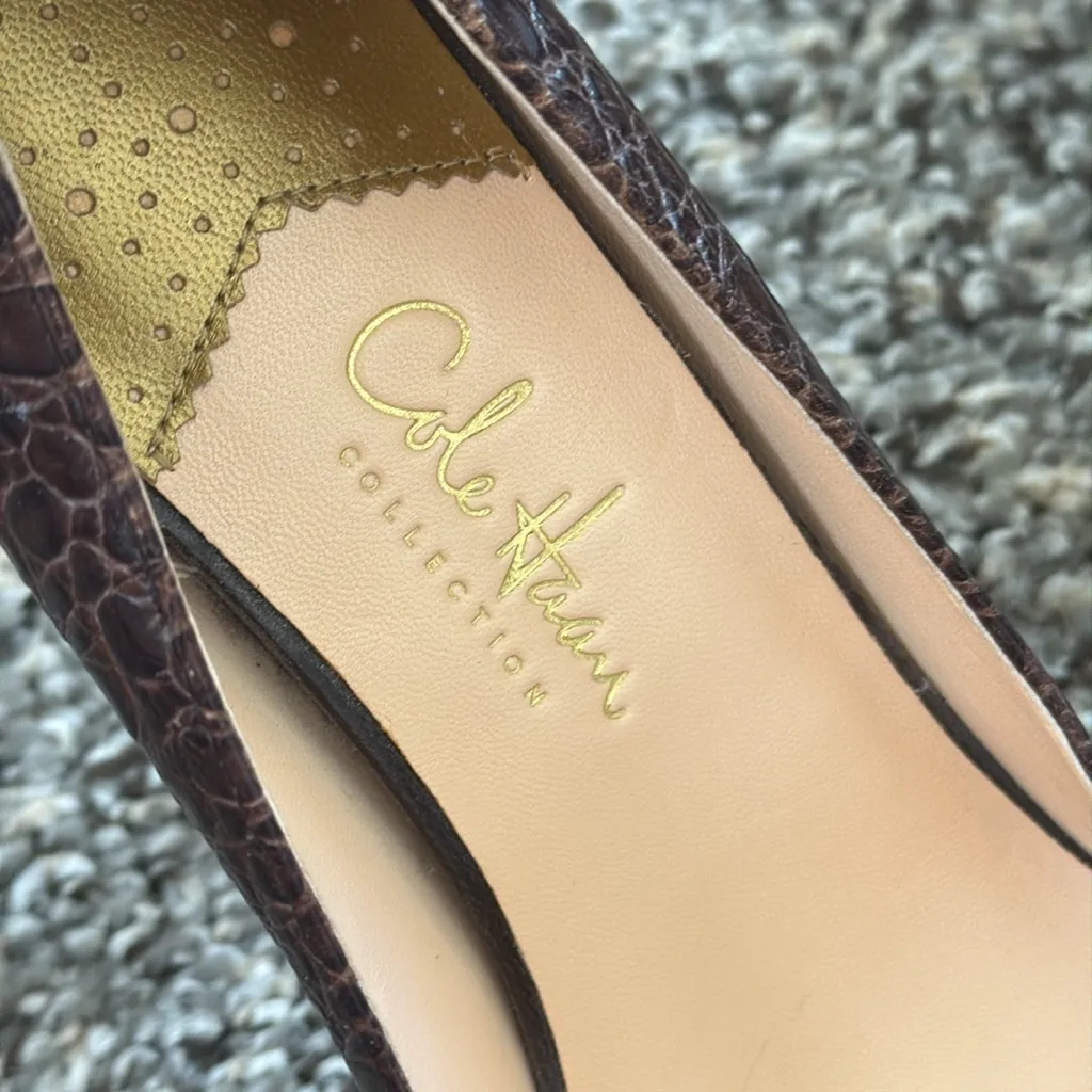 Cole Haan Brown Textured Heels - Image 5