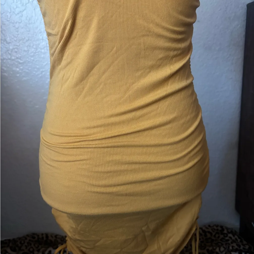 BB Dakota Mustard Midi Dress - Image 5