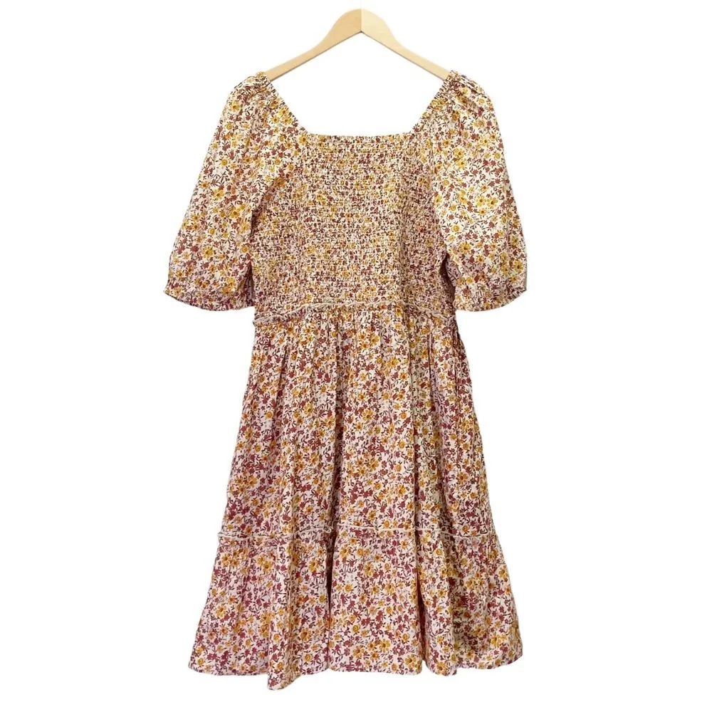 NWT DownEast Kendall Floral Smocked Cotton Dress in Juliet Floral Size XL NEW - Image 4