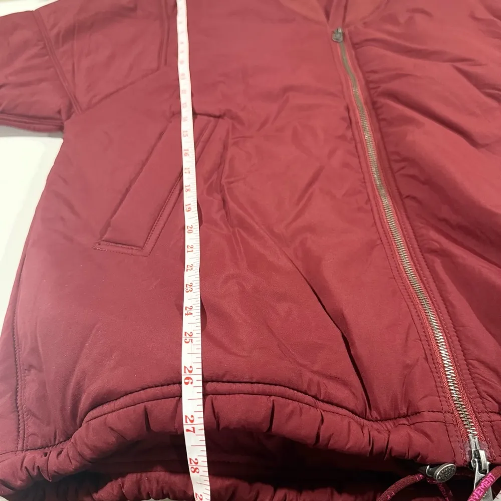 Free People Movement Oxblood Red Midnight Moon Solid Oversized Bomber Size XS - Image 15