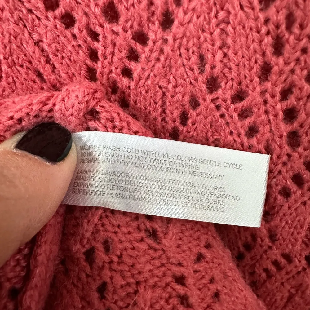 Debbie Morgan Women Sweater, Sz M ,Pink
Knit Tunic Pullover Crochet Pink Size M - Image 4