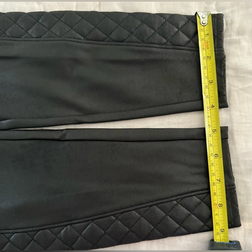 NWT NEW SPANX Quilted Faux Leather Shiny MOTO LEGGINGS-#20248R-BLACK Sz Small - Image 11