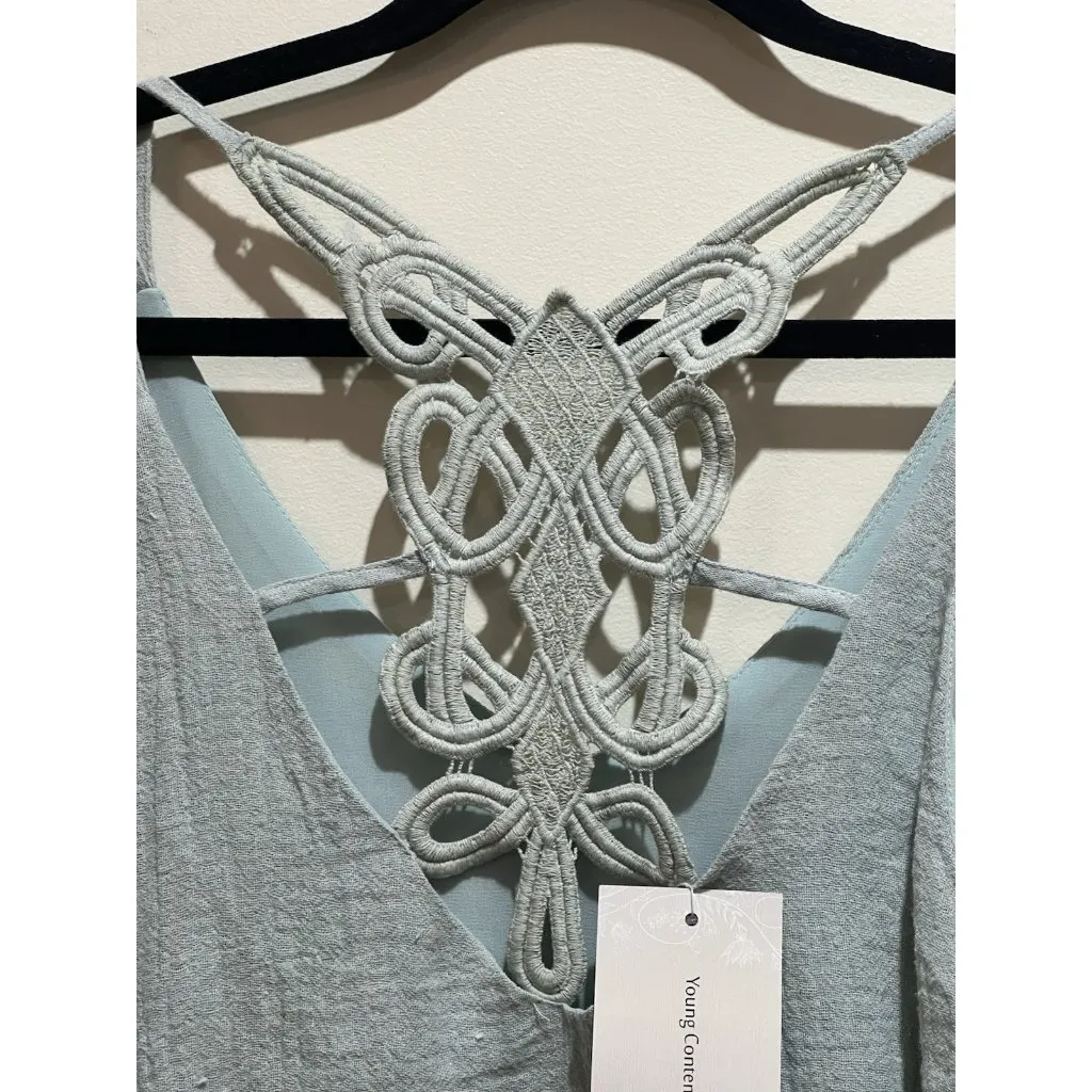 Crochet Back Cami Mint Green - Large ~ New With Tags - Image 5