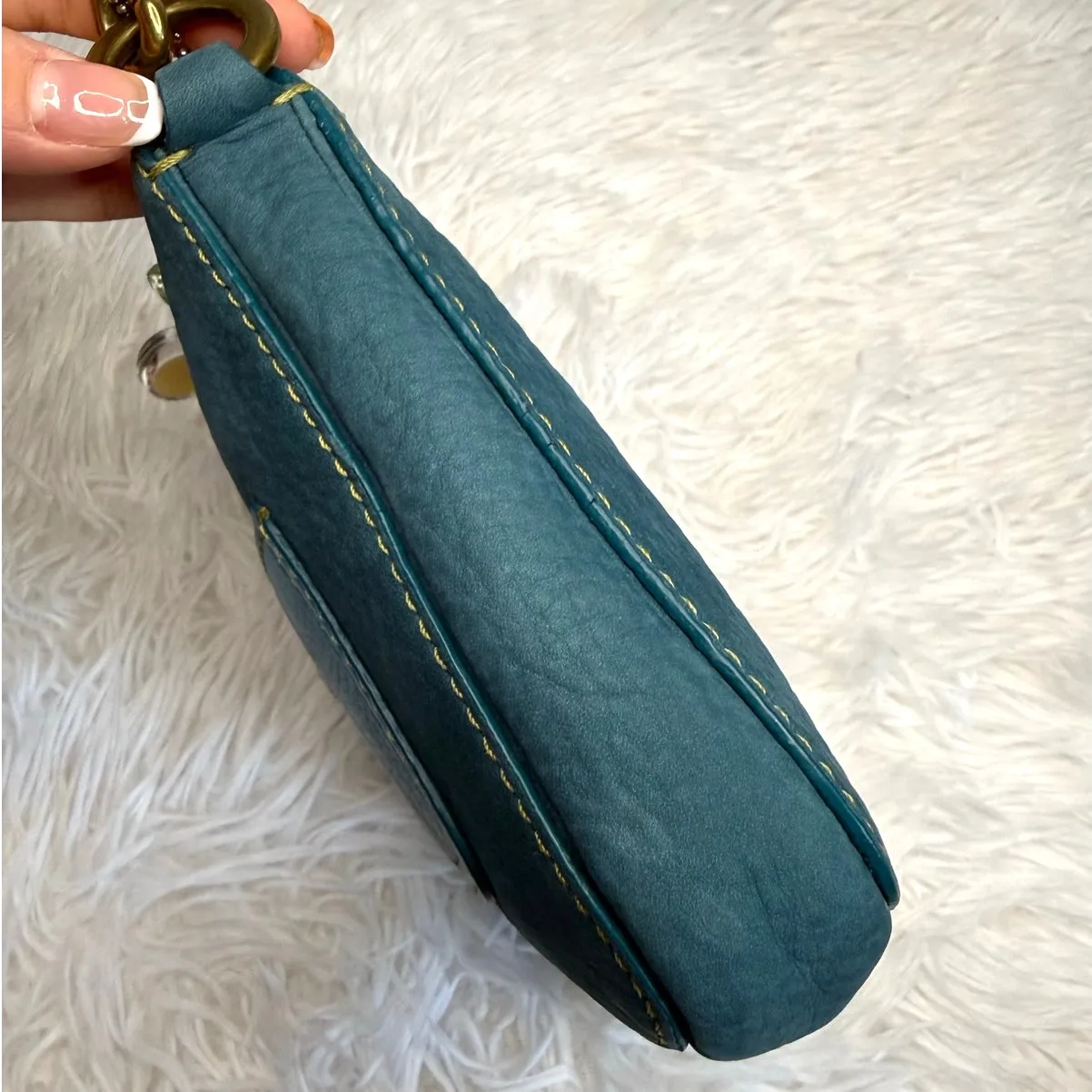 y2k COACH Vintage 9390 Turnlock Mini Purse Shoulder Bag - Image 5