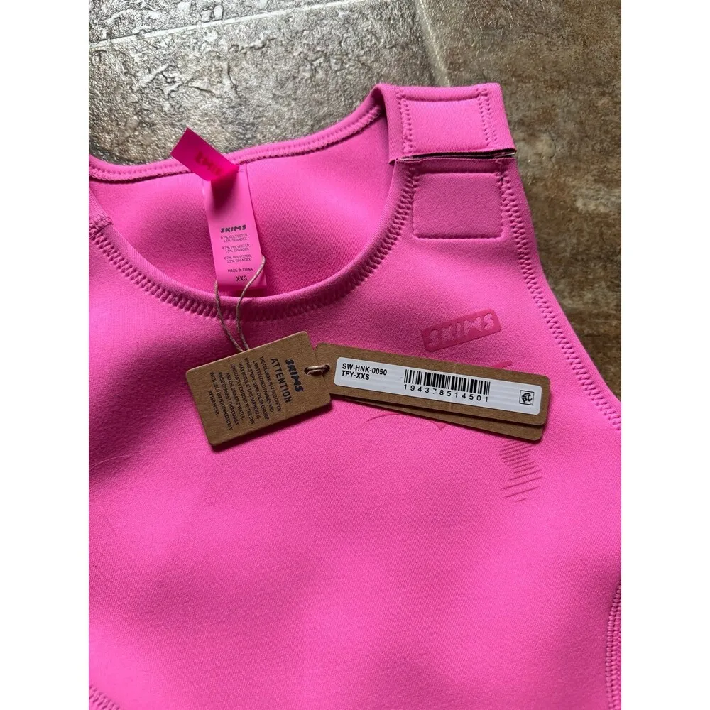 Skims Sport Swim Mock Neck Top Taffy Size XXS - Image 9