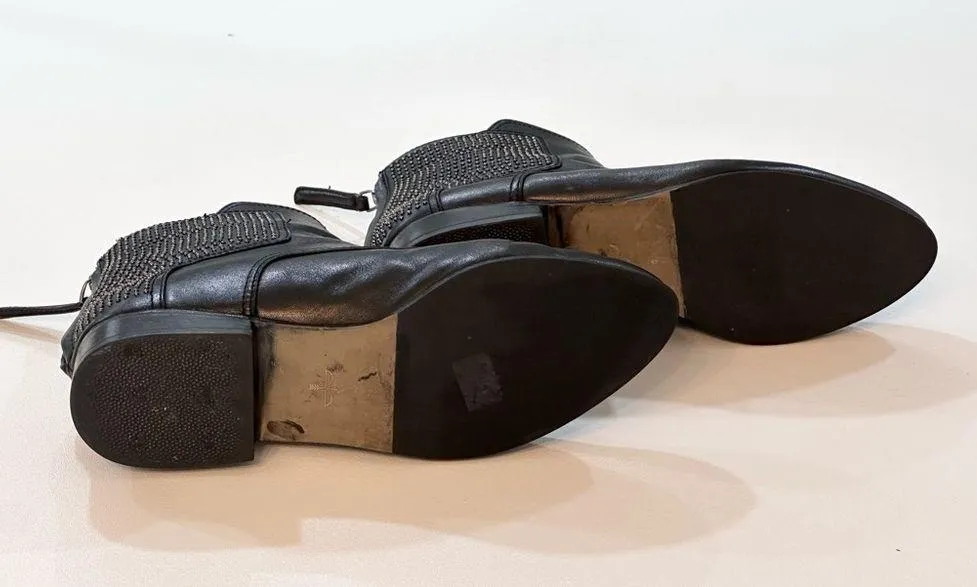 Womens  Keon Short Back Studded Booties, Black Size 7.5 - Image 6