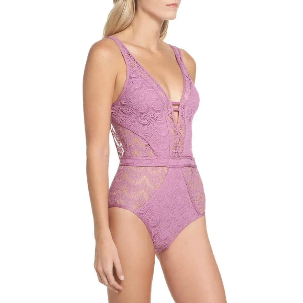 Becca Color Play Deep V Neck One Piece Swimsuit - Image 5