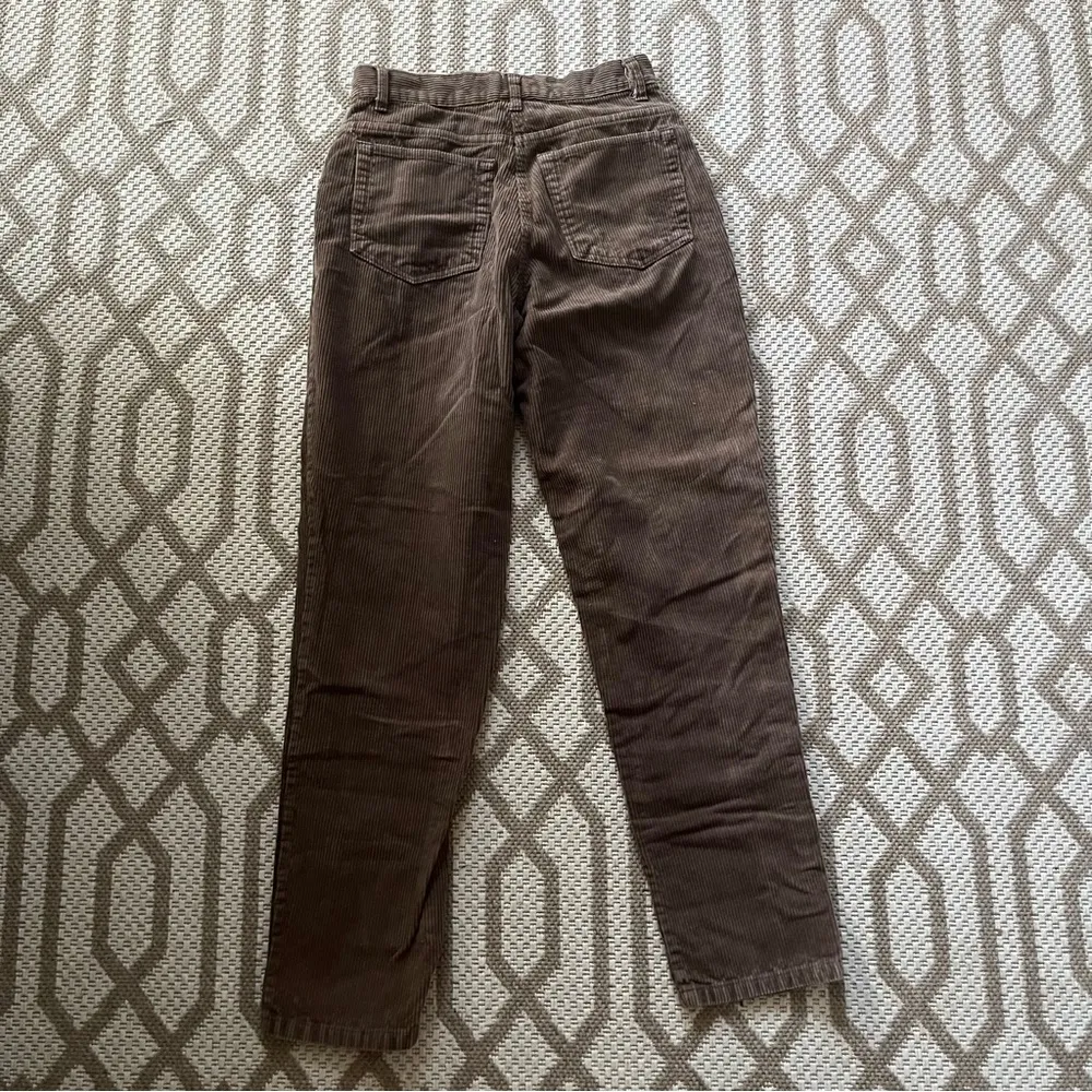 L.A. Blues Vintage  brown corduroy high rise mom jeans straight leg size 6 - Image 2