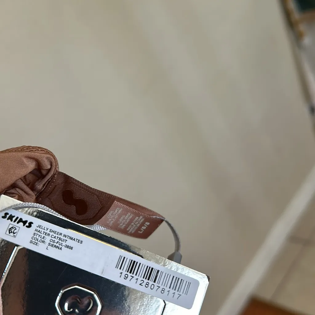 Skims Jelly Sheer intimates Halter Catsuit Sienna Swarovski Skims  size L‎ - Image 5