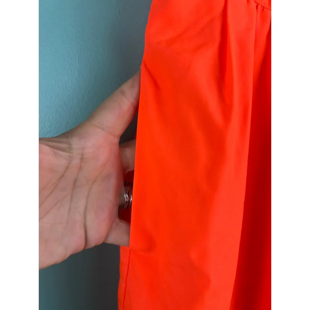 Women's J.CREW Orange Mini Dress Size 2 - Image 4