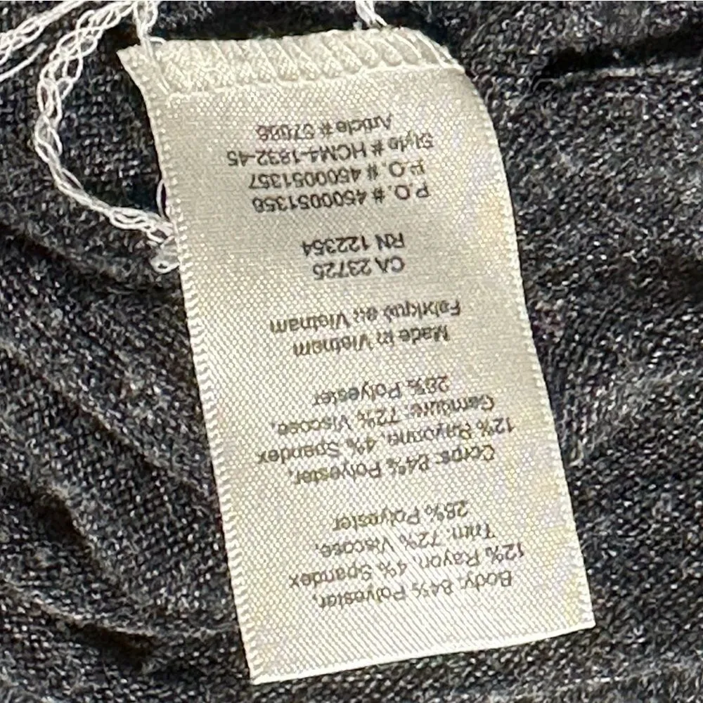 Wilfred Aritzia Women’s Size XS Black Gray Heathered Scoopneck Long Sleeve Shirt - Image 5