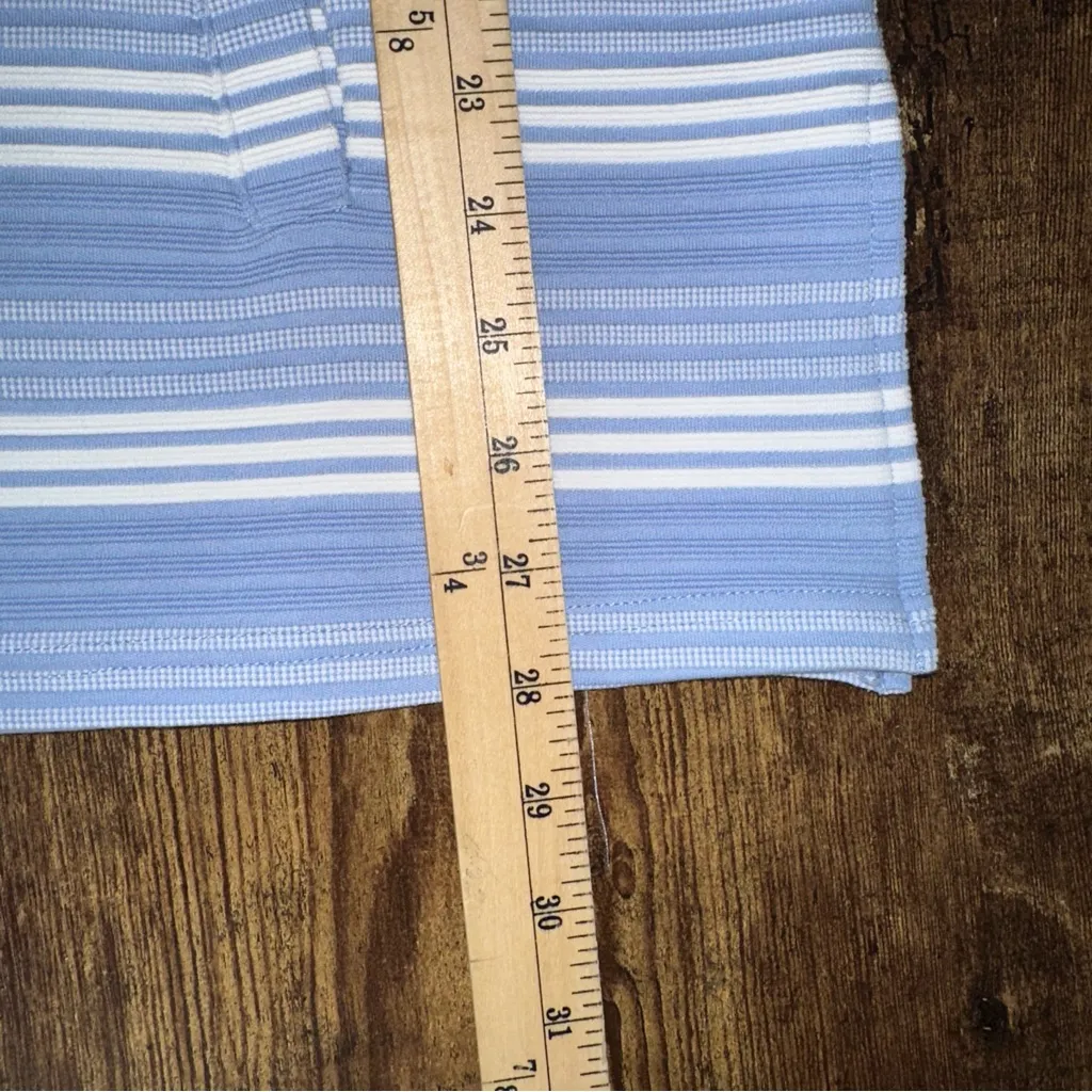 Liz Claiborne Top Women's Large Brunnera Blue and White Stripe Knit Tunic NEW - Image 8