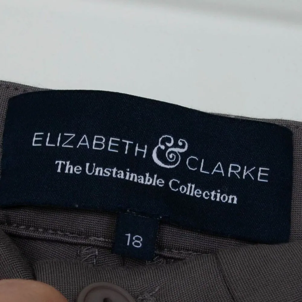Elizabeth & Clarke Womens The Unstainable Collection Pant Suit Size 18 Gray Work - Image 13