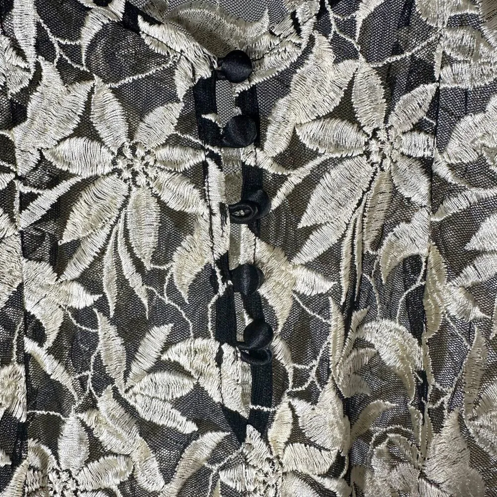 Victoria Secret Y2K Embroidered Floral Slip Chemise Nightgown Size Small - Image 4