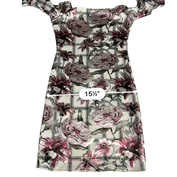 Olivia Matthews On / Off The Shoulder‎ Floral Metallic - Like Dress Size 2 - Image 9