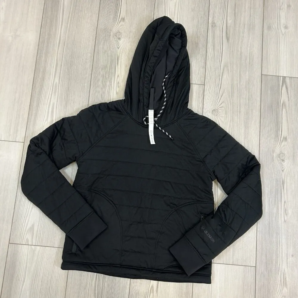 Lululemon Athletica Black Boxy Long Sleeve Hoodie Size 4 - Image 3