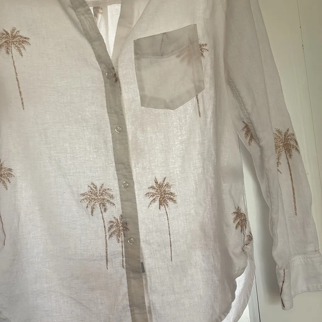 Rails Charli Shirt - Gold Palm Trees - Image 6