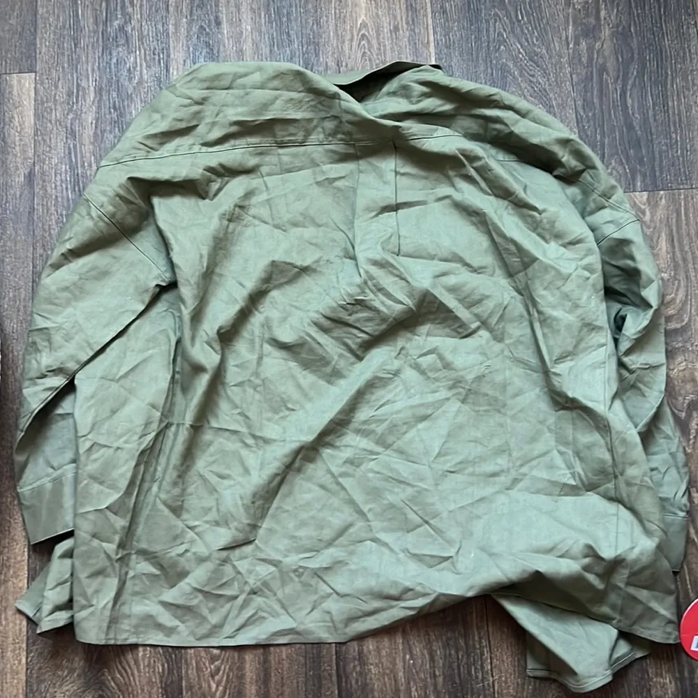 Romee Strijd Green Button Down - Image 4