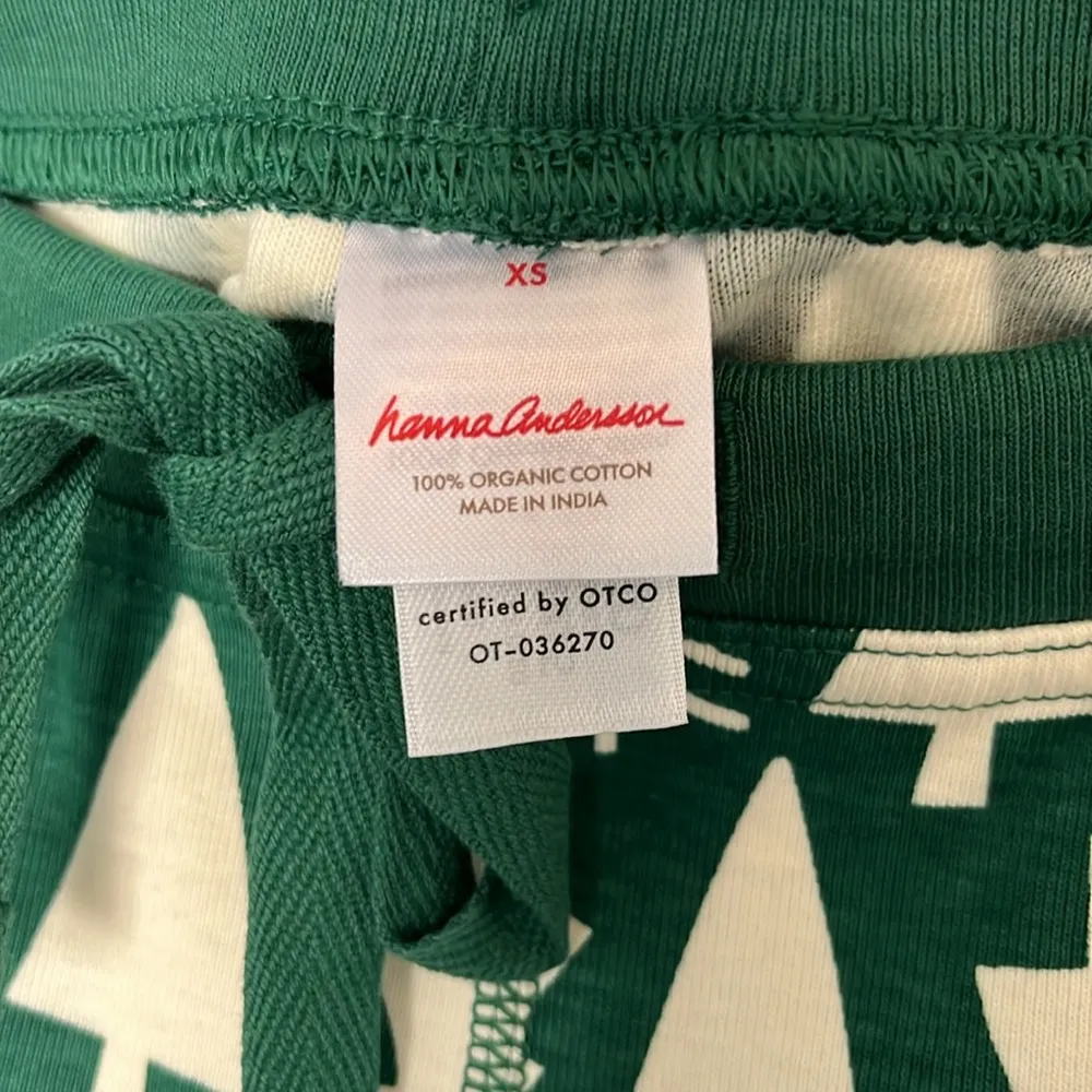 Hanna Anderson Winter Green Tree Matching Holiday Pajama Set Size XS - Image 8