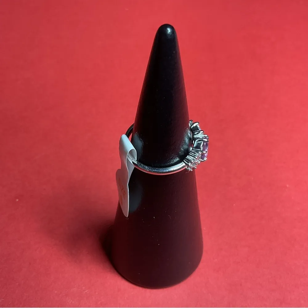 Bomb Party RBP5418 “The Sterling Club” Genuine Amethyst on .925 SSS Sz6 Ring NWT Silver Size 6 - Image 2