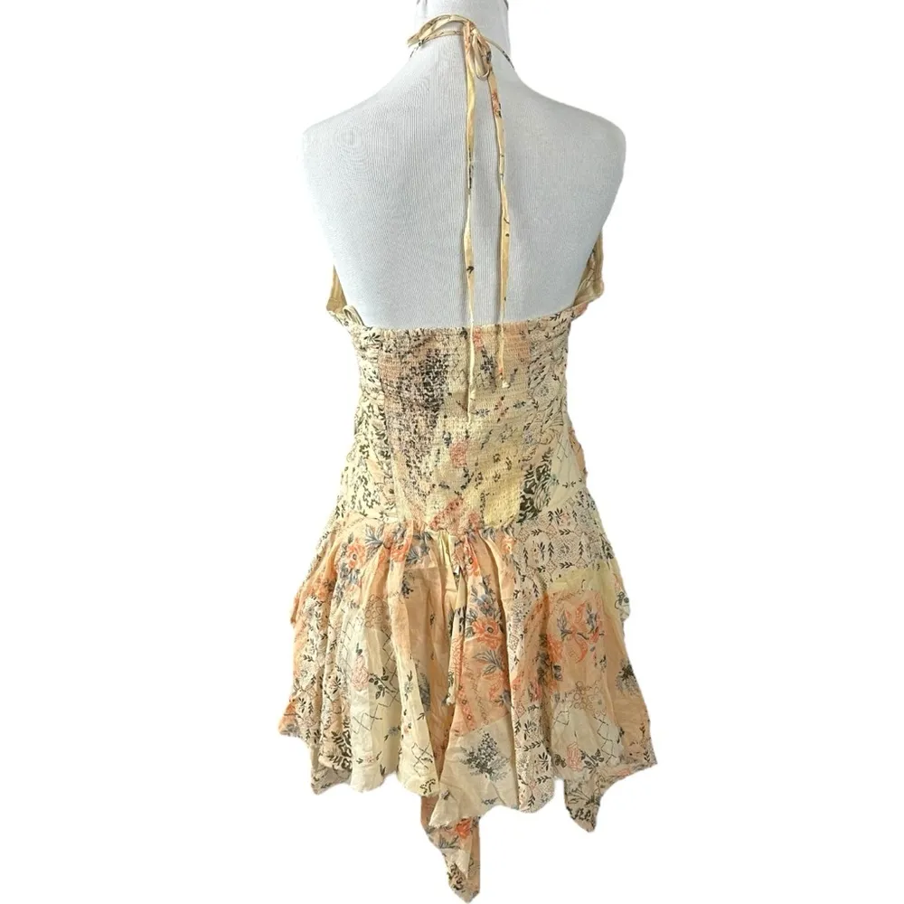 Urban Outfitters Spring Fairy Festival Hanky Hem Halter Mini Dress Large NEW - Image 8