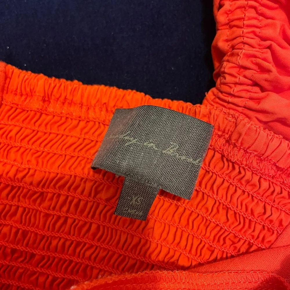 Orange One-Shoulder Ruffle Top - Image 4